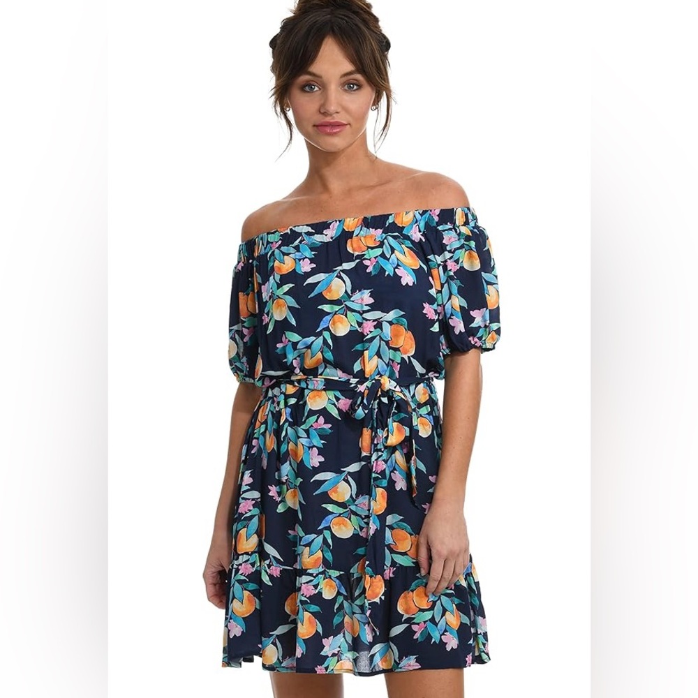 NWT • Sunshine 79 • Off The Shoulder Swimwear Cover Up/Dress • Size XL • 🍑